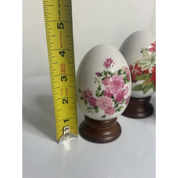 VTG 1988 Avon Colorful Flower Porcelain Egg Gifts of Nature Spring’s Brilliance - Picture 4 of 6